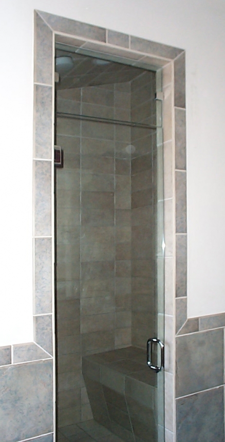 Steam Frameless Single Door and Transom